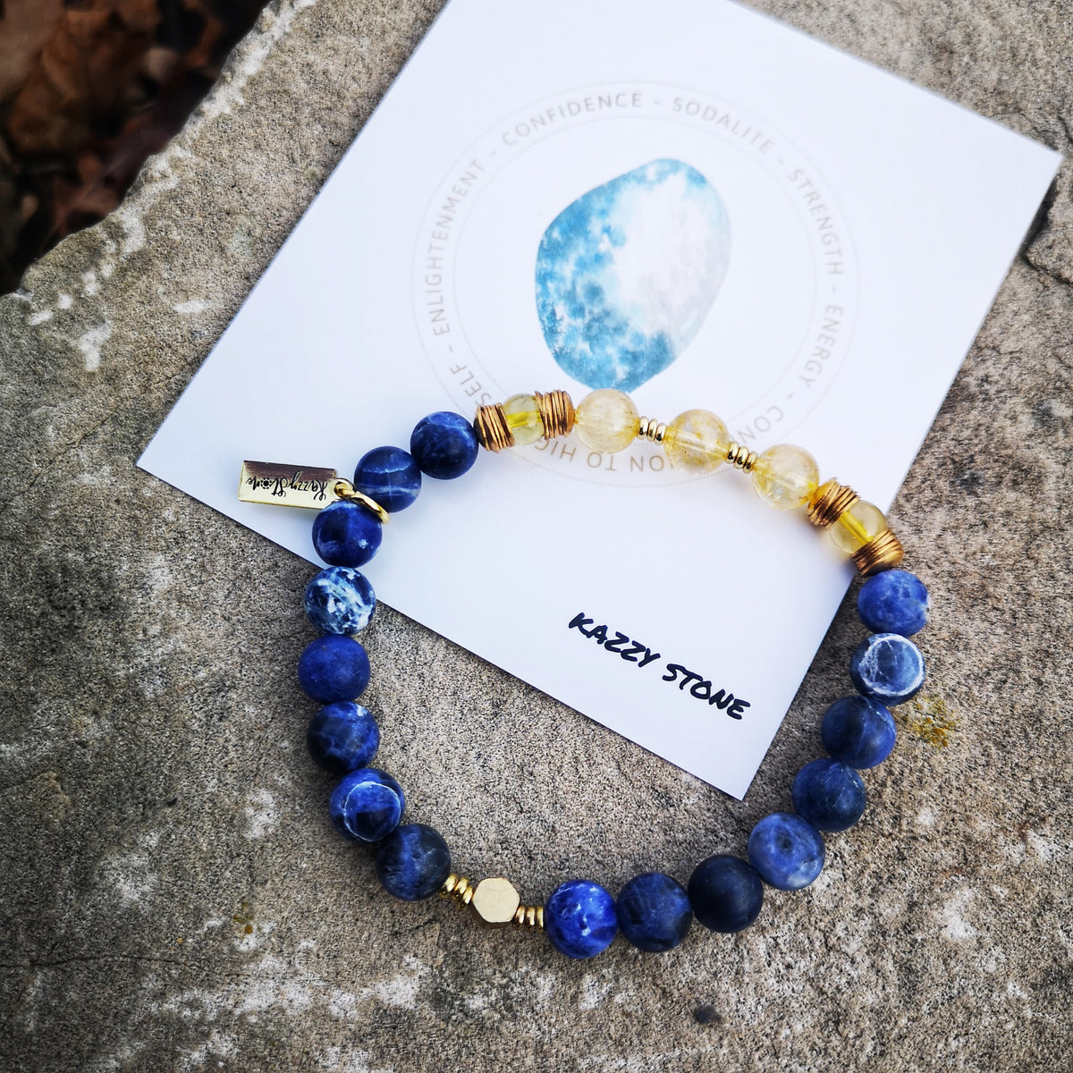 The BRIDGE Sodalite & Citrine Bracelet – Kazzy Stone