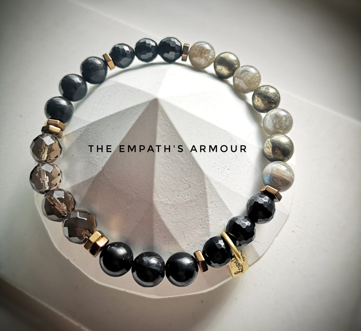 The Empath's Armour Protection Bracelet with Lustrous Natural Russian –  Kazzy Stone