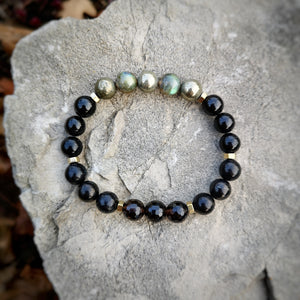 The Empath's Armour Protection Bracelet with Lustrous Natural Russian Shungite