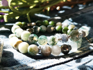 The Goddess Gardener Bracelet / Magical Moss Agate  'The Gardener's Stone helps you connect to mother nature, abundance & wealth