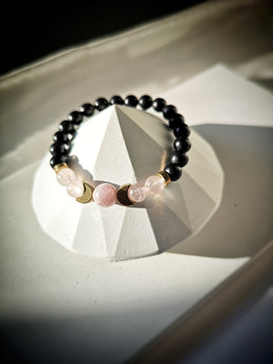 Shungite Pink Super Moon Bracelet