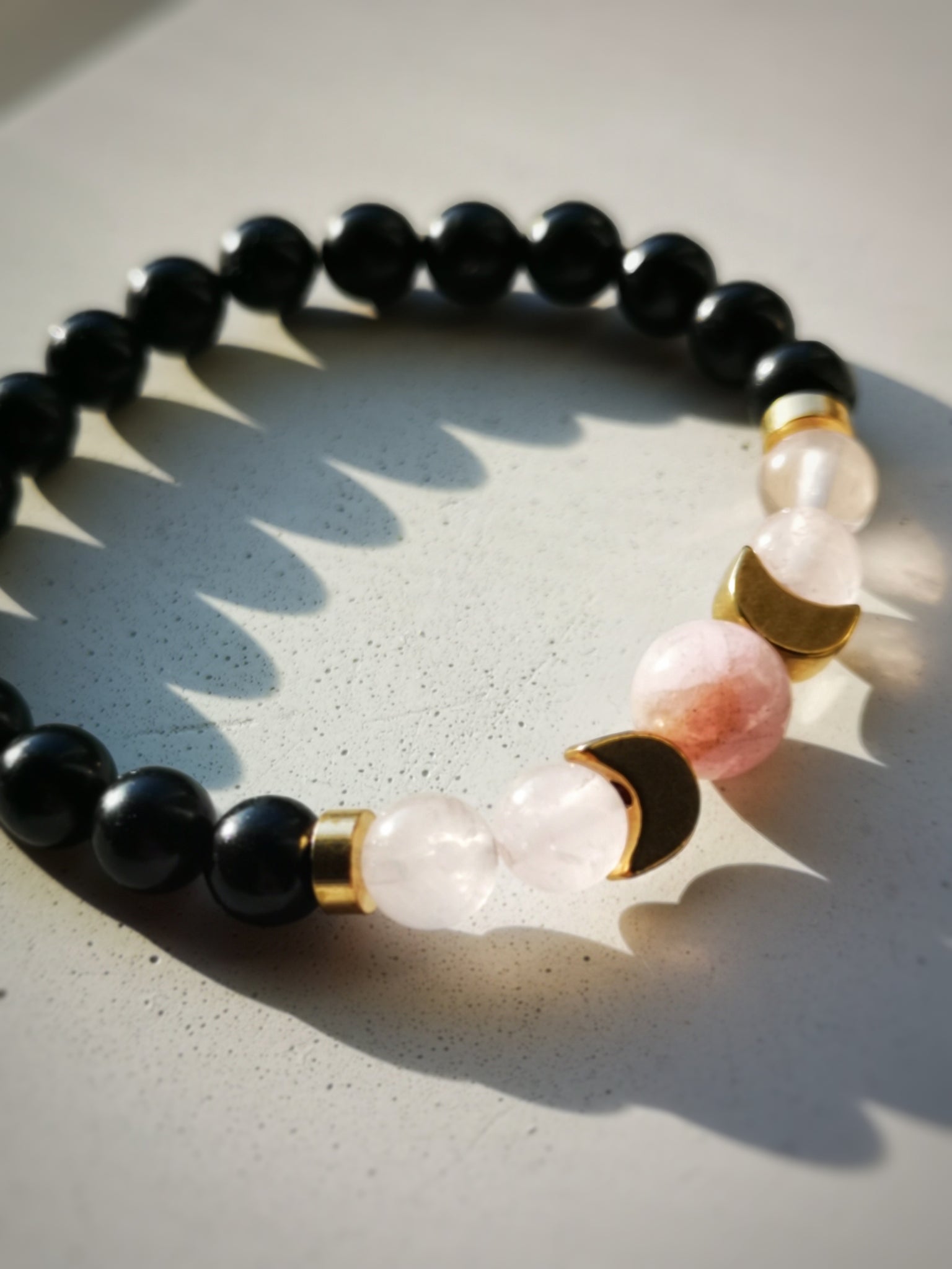 Shungite Pink Super Moon Bracelet