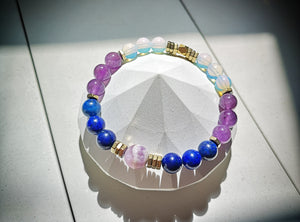 Manifest Bracelet / Amethyst and Lapis Lazuli help to activate your third eye chakra