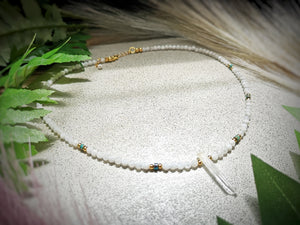 Moonstone & Quartz Layering Necklace