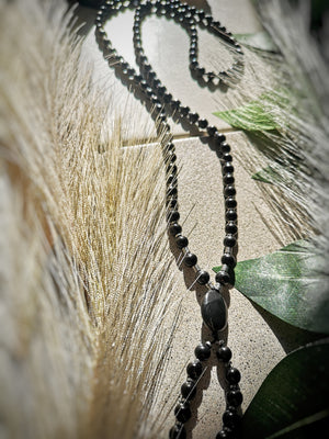 Hand-knotted Shungite Mala Necklace
