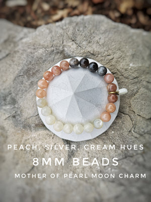 Moonstone Moon Wrist Mala