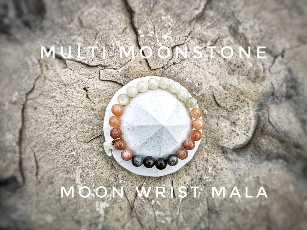 Moonstone Moon Wrist Mala
