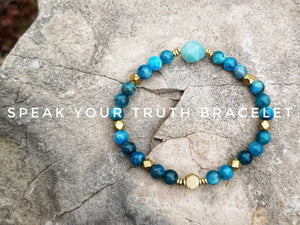 Speak Your Truth Bracelet  / Activate Your Throat Chakra / Communication