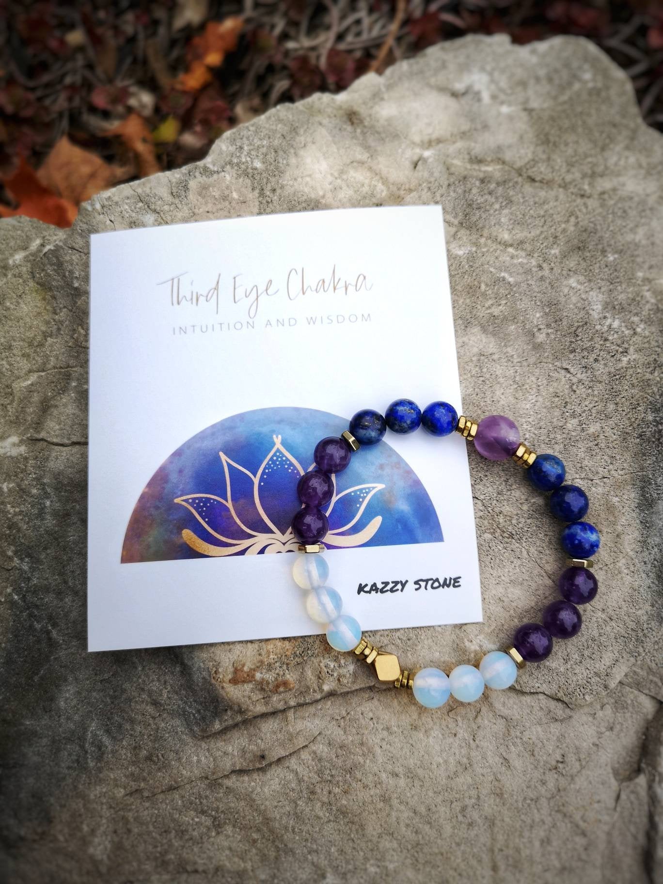 Manifest Bracelet / Amethyst and Lapis Lazuli help to activate your third eye chakra