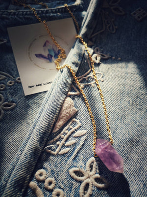 Aphrodite Necklace ~ Double Terminated Amethyst Necklace